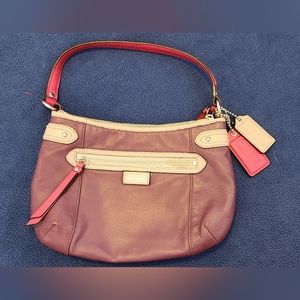 Coach Daisy Spectator Purple Leather Crossbody Handbag